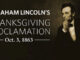 Thanksgiving Day Proclamation, 1863