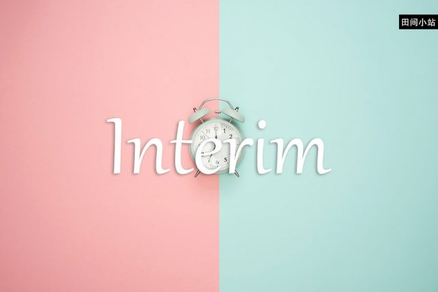 小词详解 | interim