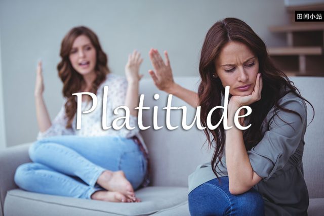 小词详解 | platitude