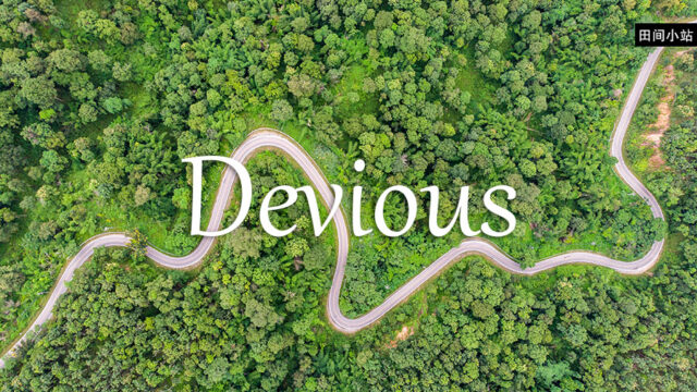 小词详解 | devious